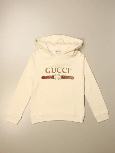 felpa gucci bianca bambino|Felpa in cotone .